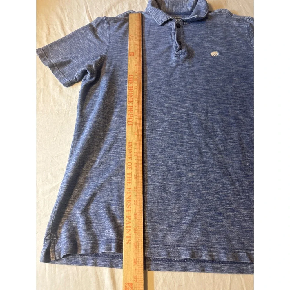 Banana Republic Polo Shirt Mens Large Blue  Elephant Logo Heathered